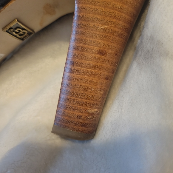 UGG Navy Leather Strappy Heels - Picture 4 of 14